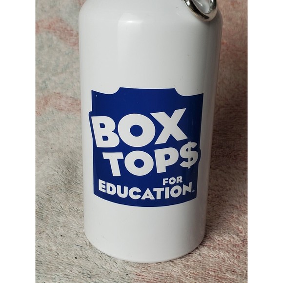 Box Tops for Education Water Bottle New w/Lid 16oz White Promotional Edu… - Picture 2 of 4